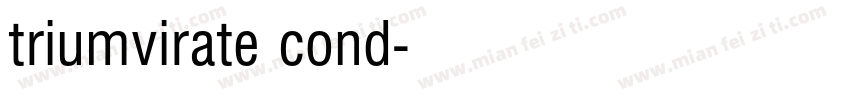 triumvirate cond字体转换